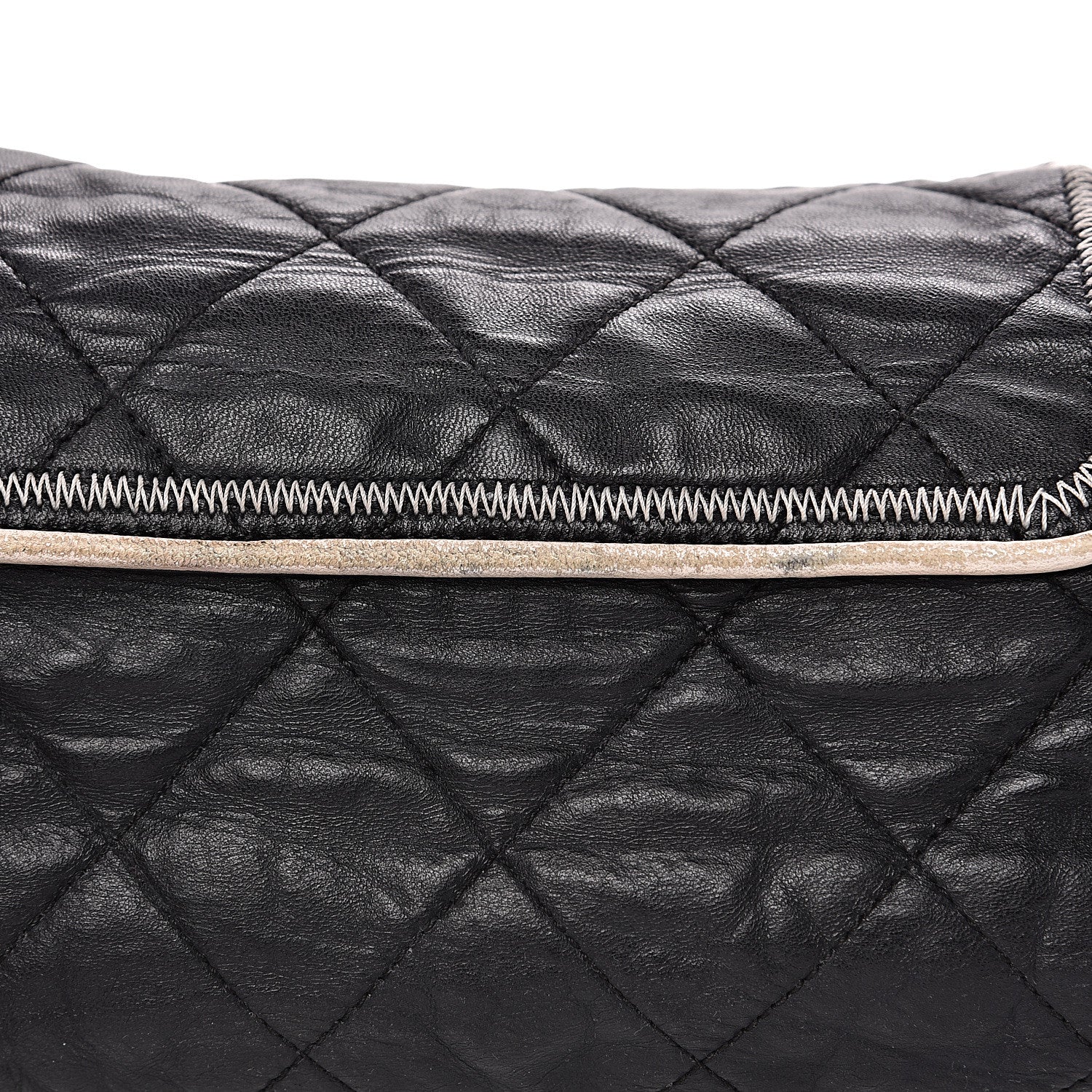 Chanel Lambskin Quilted East West Accordion Flap Black 13 of 16