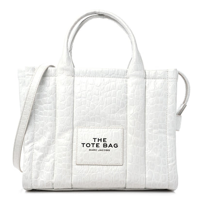 Marc Jacobs Croc Embossed Medium The Tote Bag White 1 of 7