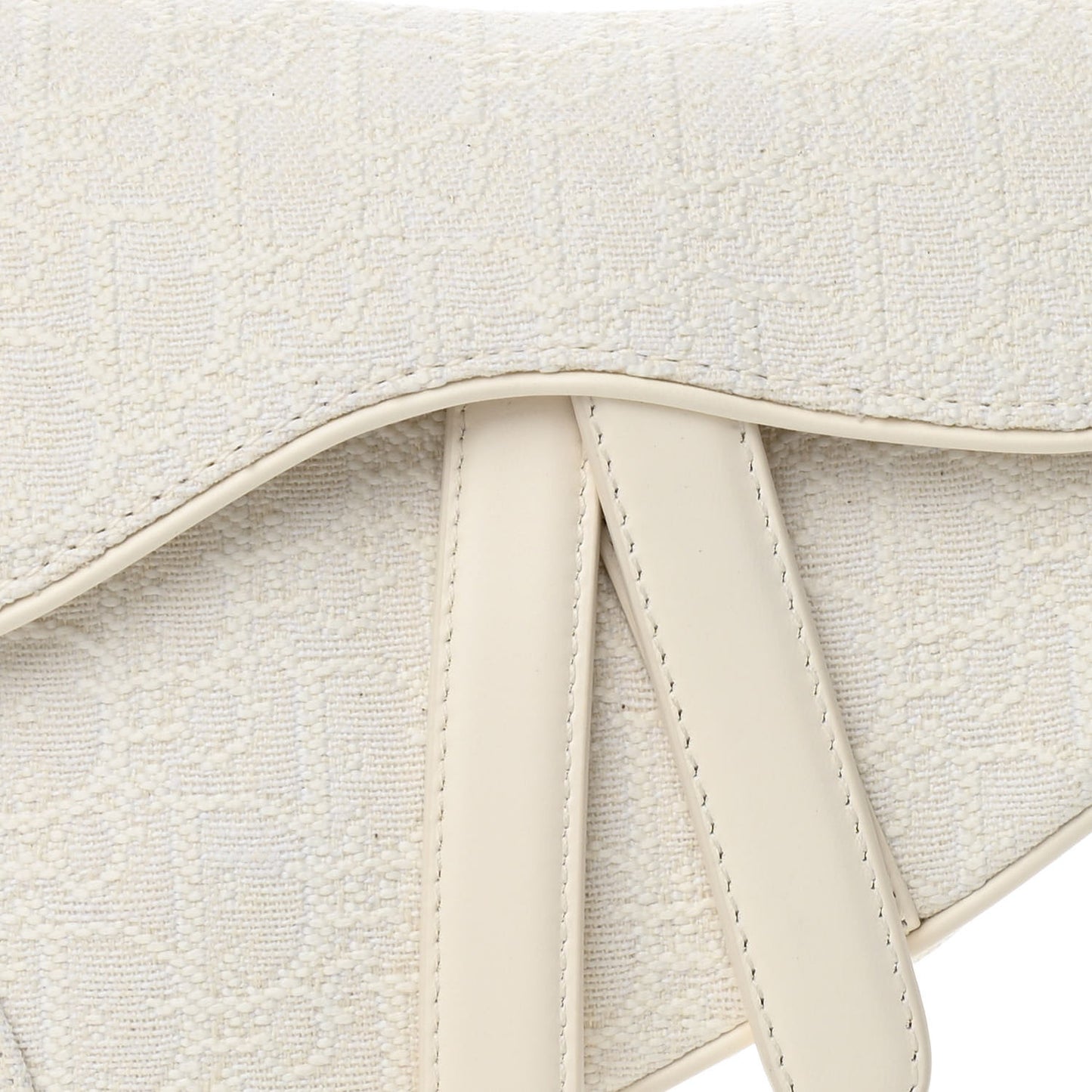 Oblique Mini Saddle Bag White