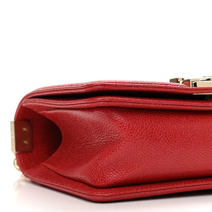 Chanel Caviar Quilted Small Boy Flap Dark Red 9 of 11