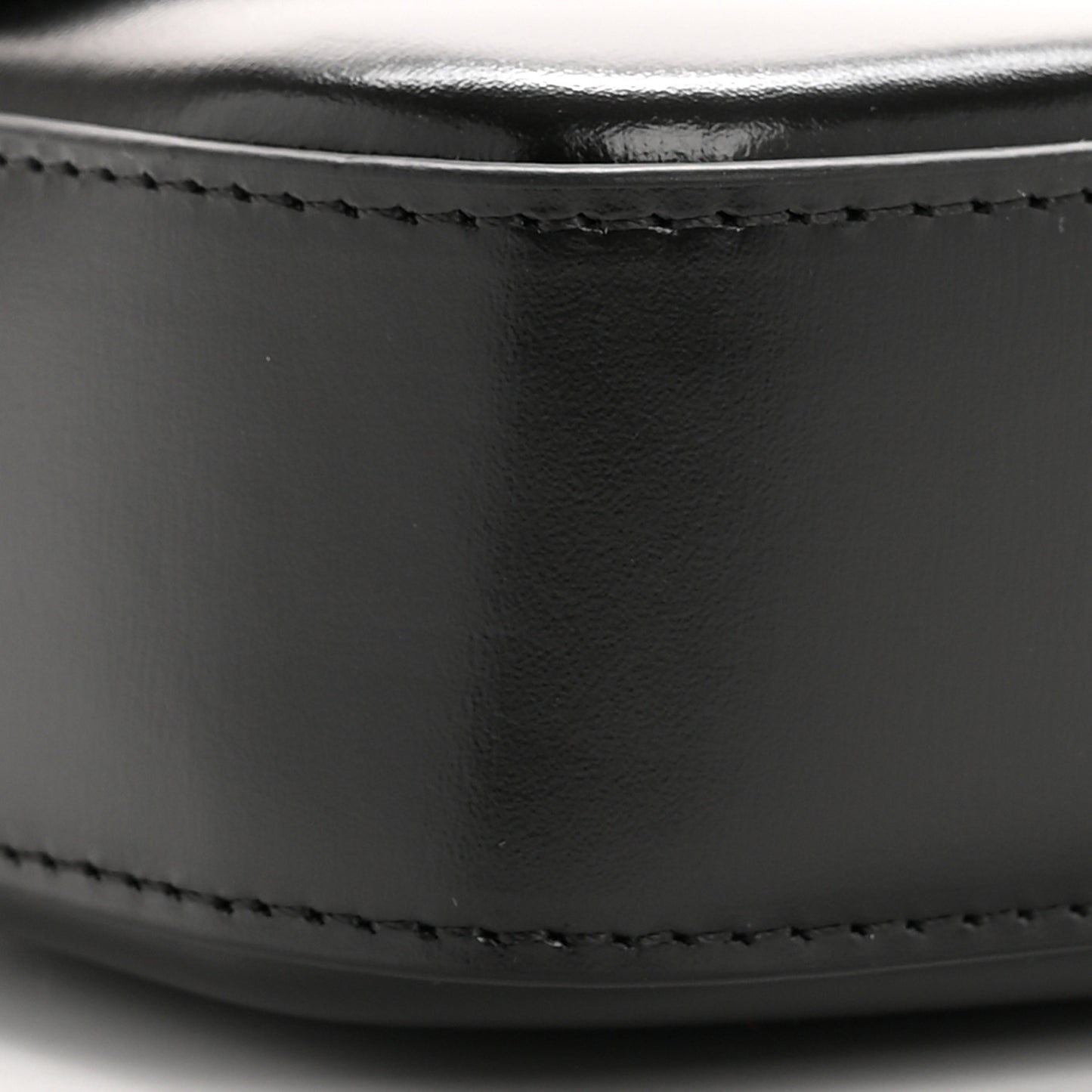 Shiny Calfskin Triomphe Shoulder Bag Black