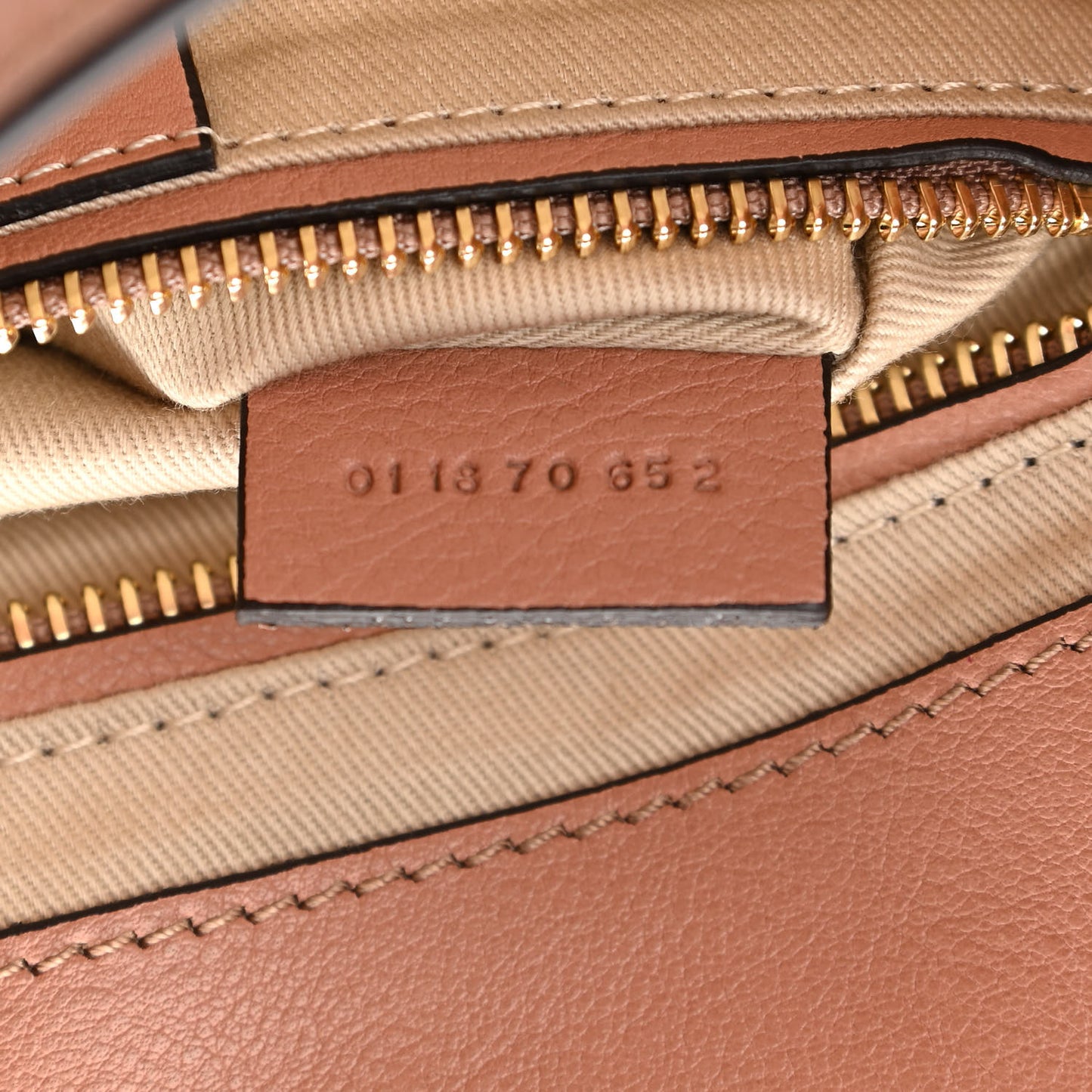 Suede Calfskin Small Faye Backpack Nougat