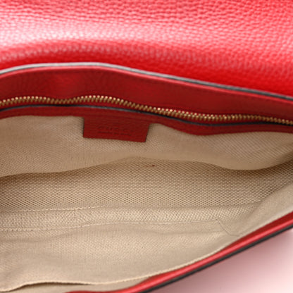 Gucci Pebbled Calfskin Medium Soho Flap Crossbody Vibrant Red 5 of 10