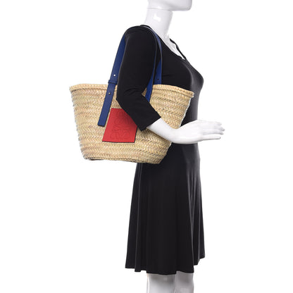 Loewe Raffia Basket Tote Bag Cream Multi 2 of 11