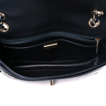 Chanel Lambskin Mosaic Medium Flap Black Gold Light Blue 5 of 11