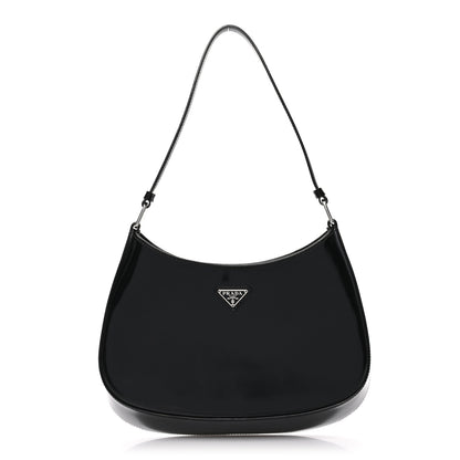 Prada Spazzolato Cleo Shoulder Bag Black 1 of 8