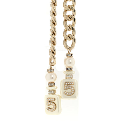 Chanel Resin Crystal CC No 5 Perfume Bottle Necklace 4 of 7
