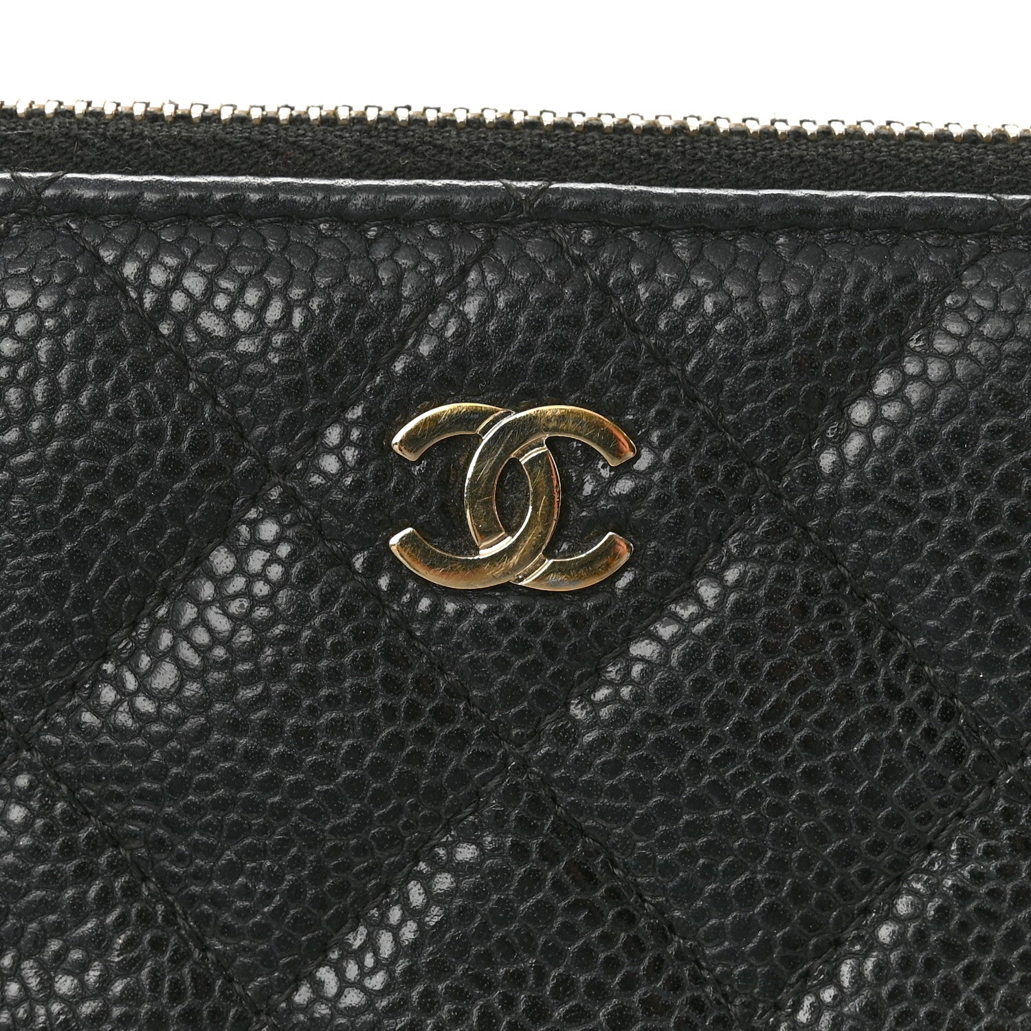 Chanel Caviar Quilted Small Zipped Clutch Black 8 of 11