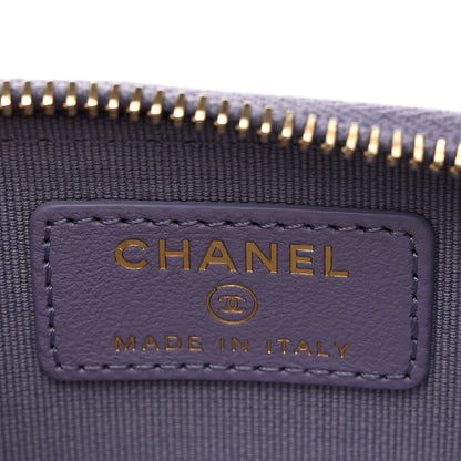 Chanel Caviar Quilted Zip Coin Purse Light Purple 6 of 8