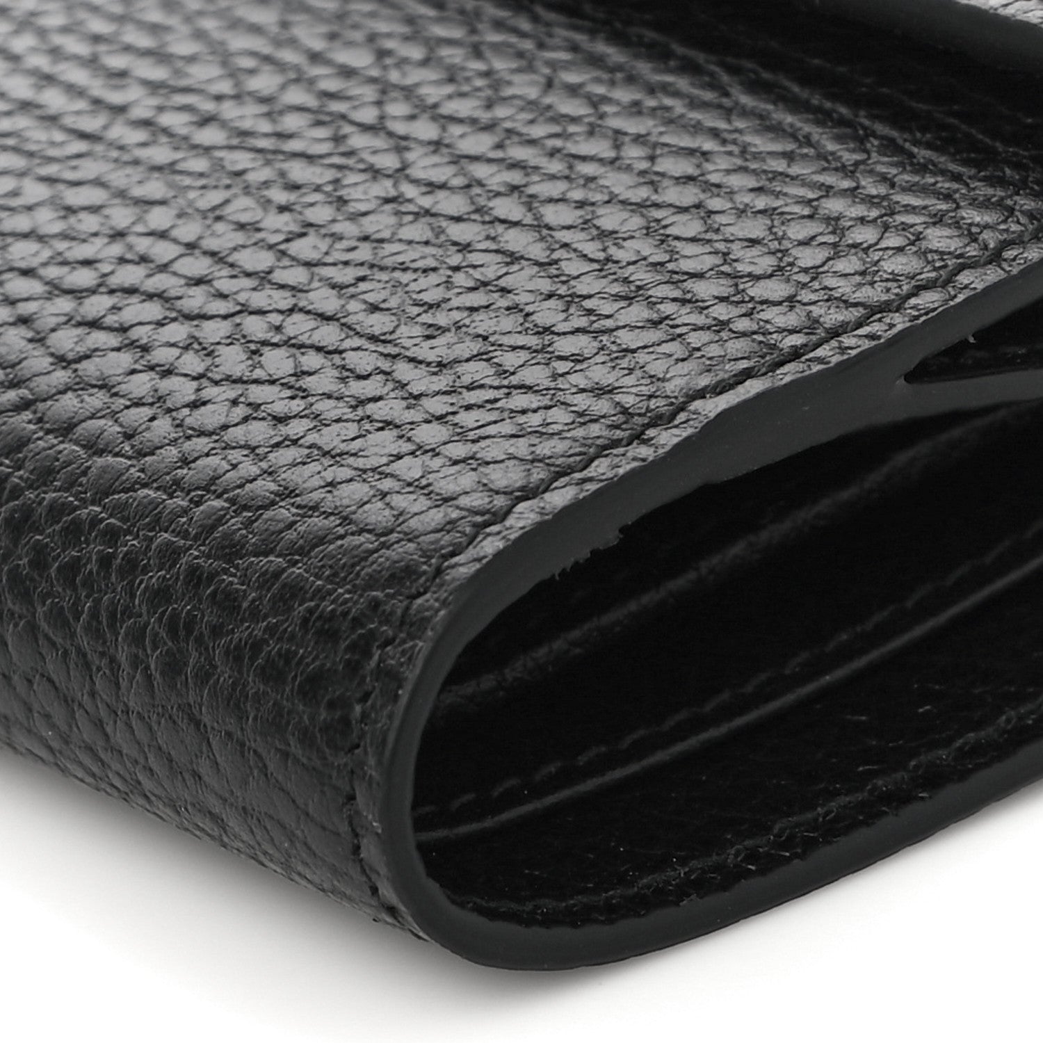 Gucci Dollar Calfskin Interlocking G French Wallet Black 10 of 11