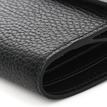 Gucci Dollar Calfskin Interlocking G French Wallet Black 10 of 11
