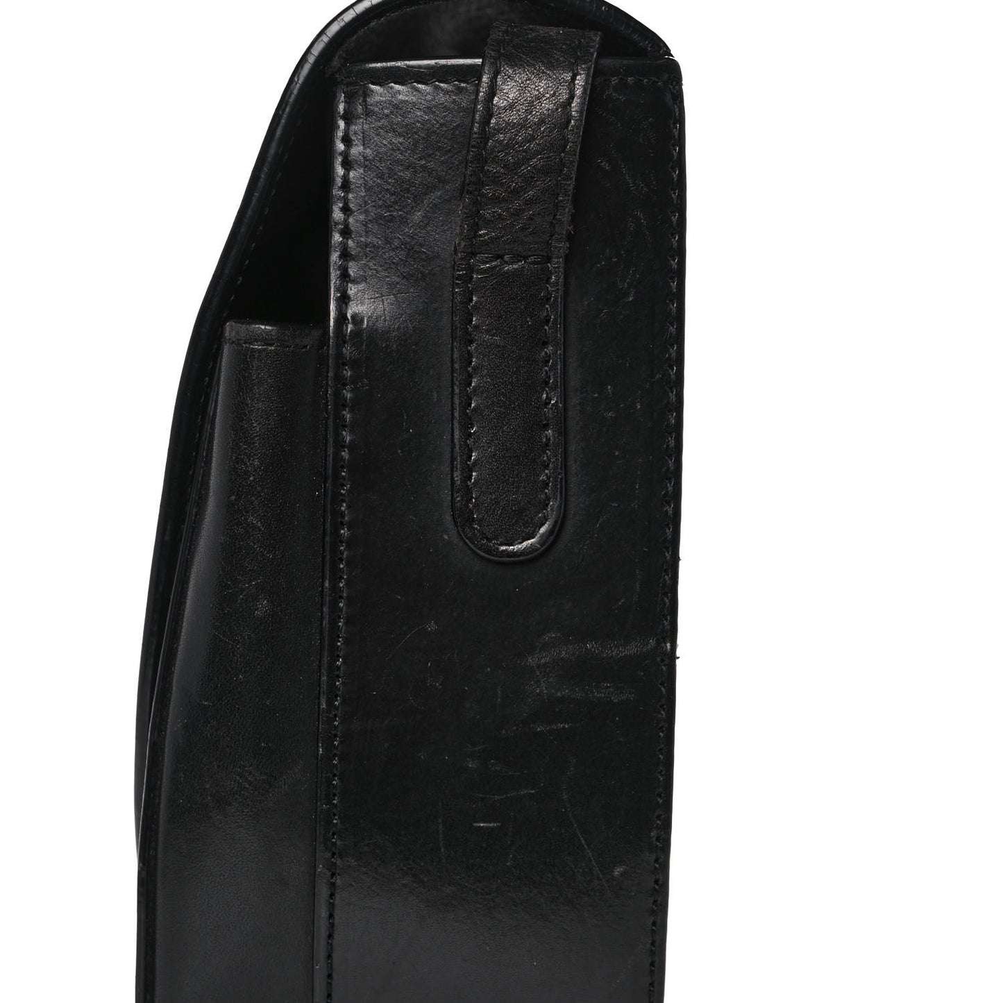 Calfskin Saddle Crossbody Bag Black