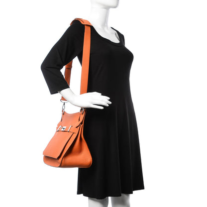 Hermes Taurillon Clemence Jypsiere 34 Orange 2 of 9