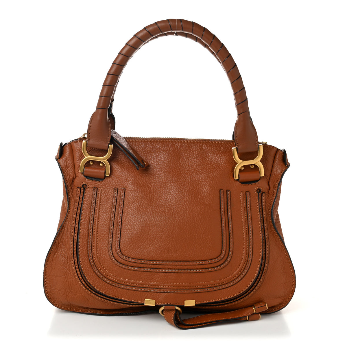 Calfskin Medium Marcie Satchel Tan