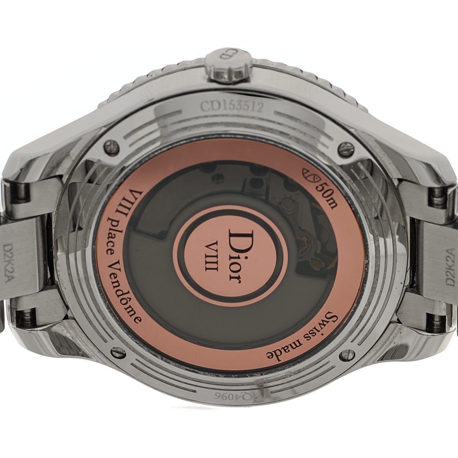 Christian Dior Stainless Steel Diamond Mother of Pearl 36mm Dior VIII Montaigne Automatic Watch 4 of 5