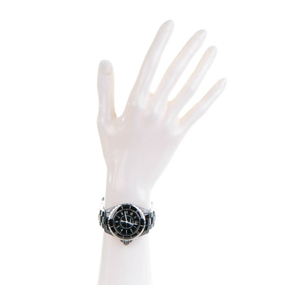 Chanel Stainless Steel Ceramic 33mm J12 Quartz Watch Black 2 of 9