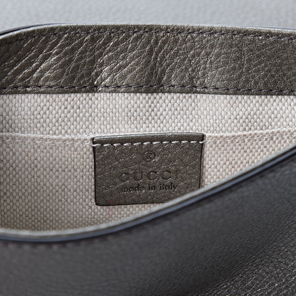 Gucci Metallic Pebbled Calfskin Small Soho Flap Crossbody Sasso 5 of 9