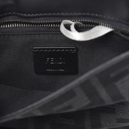 Fendi Recycled Fabric Jacquard Vitello Grace FF 1974 Baguette Belt Pouch Asfalto Black 6 of 10