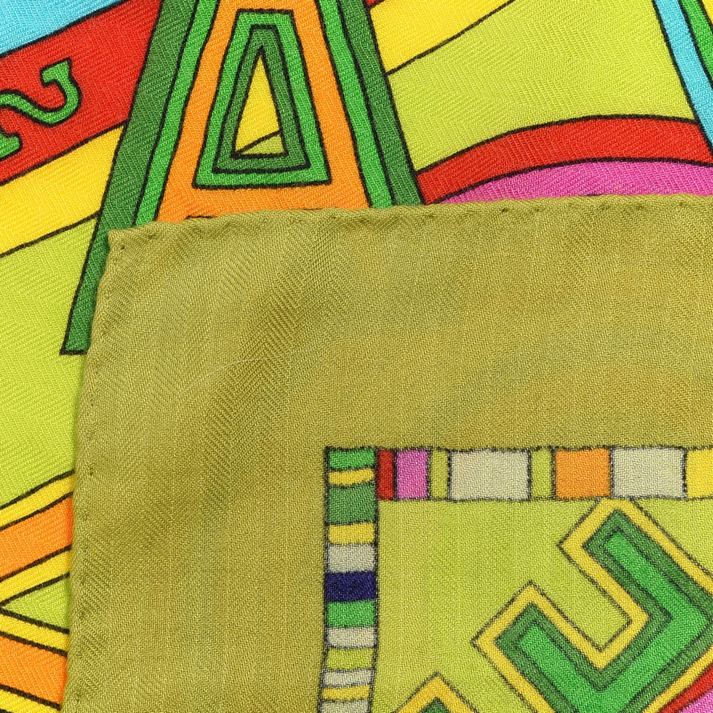 Cashmere Silk Tohu Bohu Shawl 140 Vert Absinthe Pistache Multicolor