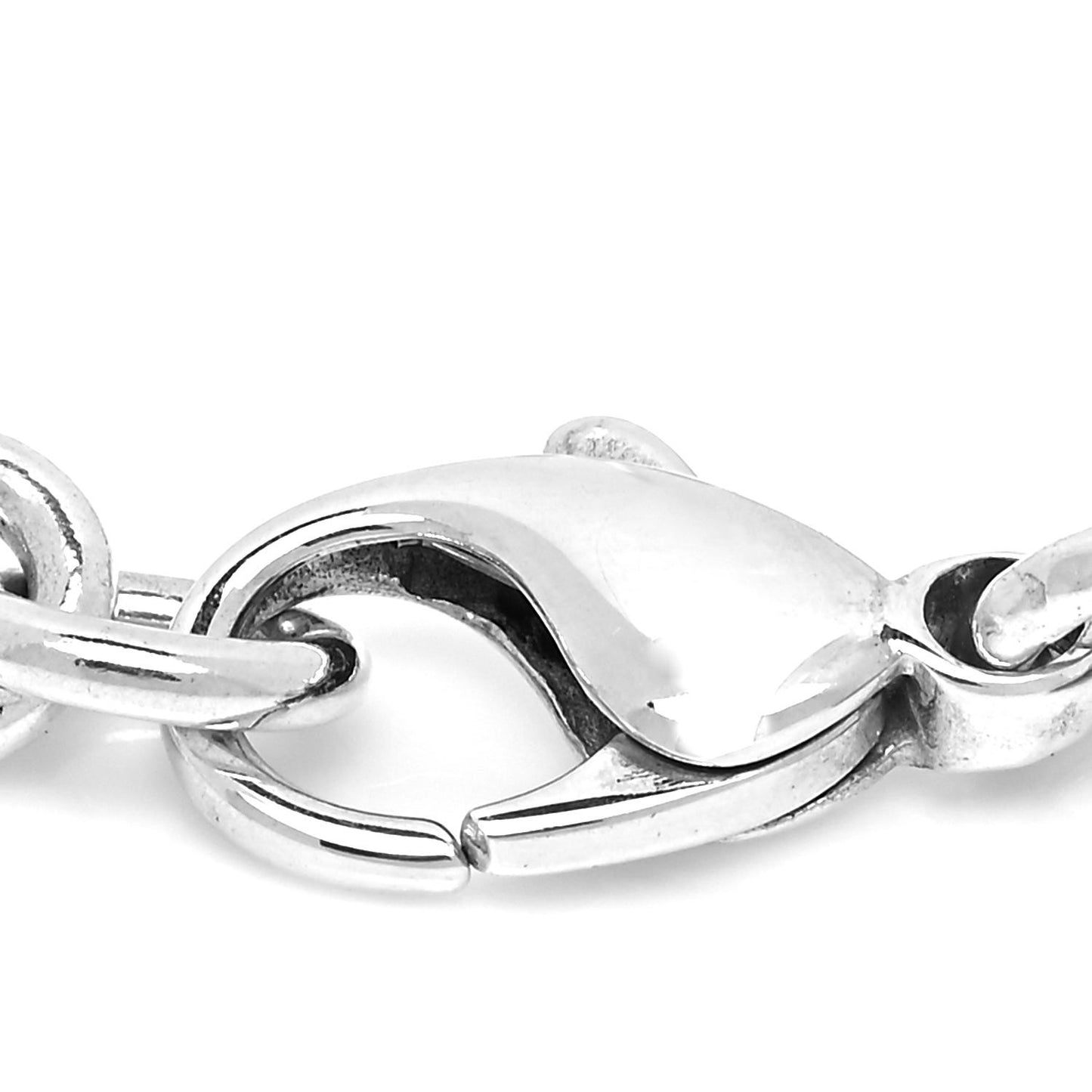 Sterling Silver Notes Round Tag Charm Bracelet