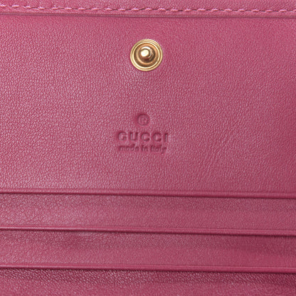Gucci Velvet Matelasse Pearl Love Embroidered GG Marmont Card Case Wallet Light Raspberry Rose 6 of 9