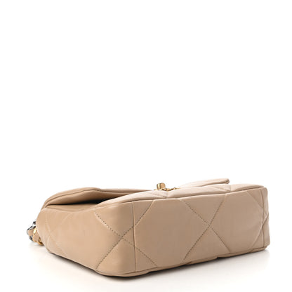 Chanel Lambskin Quilted Medium Chanel 19 Flap Dark Beige 4 of 10