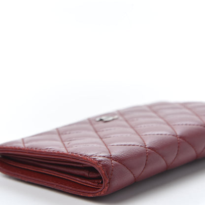 Chanel Lambskin Quilted Yen Wallet Red 7 of 11