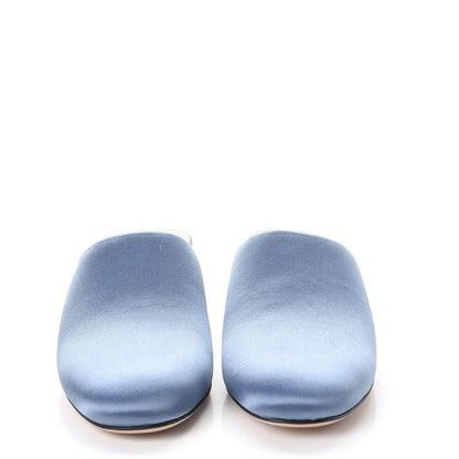 Gucci Silk Satin Crystal Embellished Bow Mules 38 Carta Zucchero 5 of 11