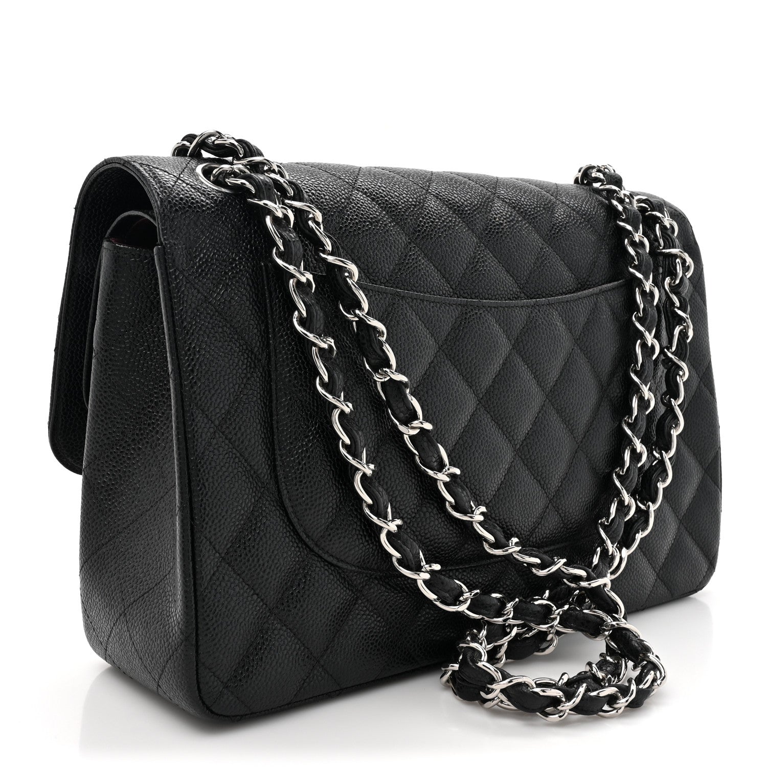 Chanel Caviar Quilted Jumbo Double Flap Black 3 of 12