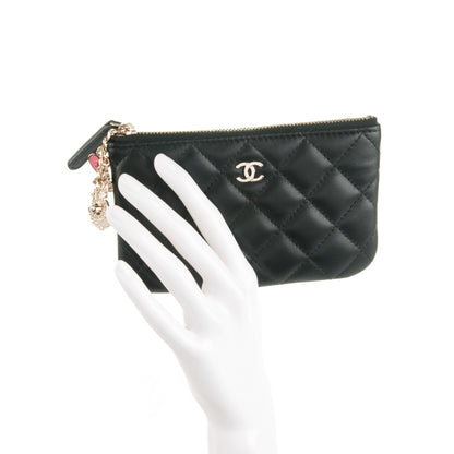 Chanel Lambskin Quilted Small Casino Cosmetic Case Black 2 of 7