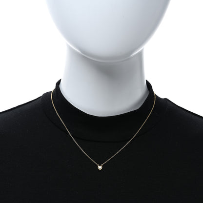 Tiffany 18K Yellow Gold Diamond .17ct Elsa Peretti Diamonds by the Yard Heart Pendant Necklace 2 of 4