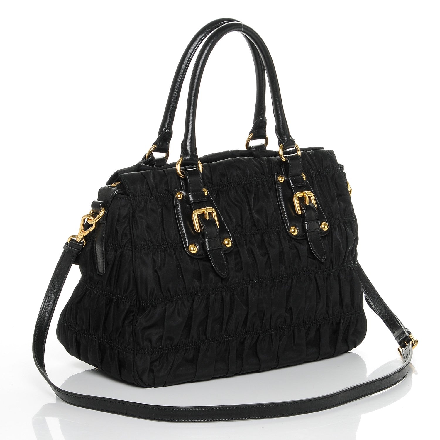 Prada Tessuto Nylon Gaufre Tote Nero Black 3 of 6
