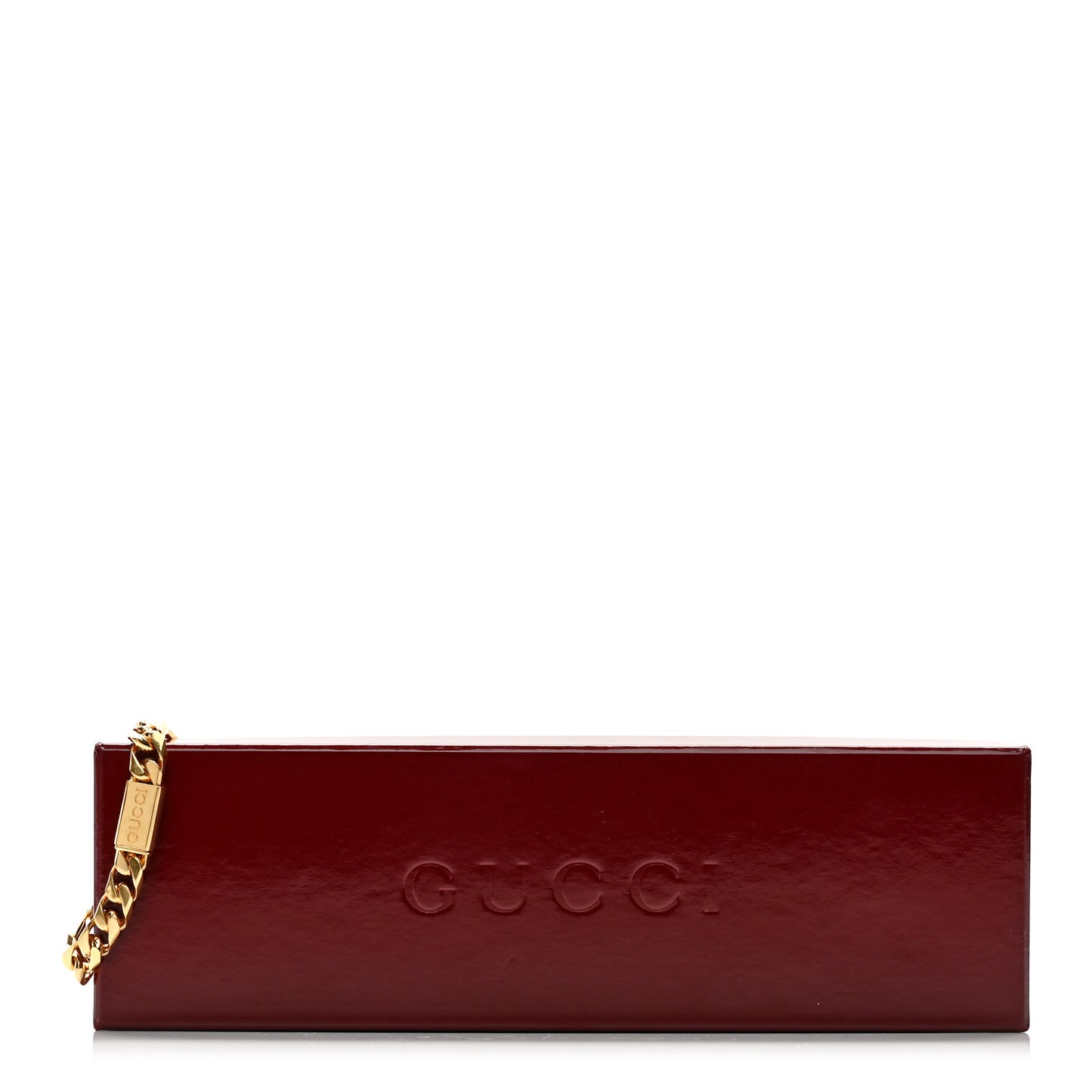 Metal Logo Curb Chain Bracelet Gold
