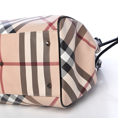 Burberry Patent Nova Check Small Bilmore Tote Black 13 of 13