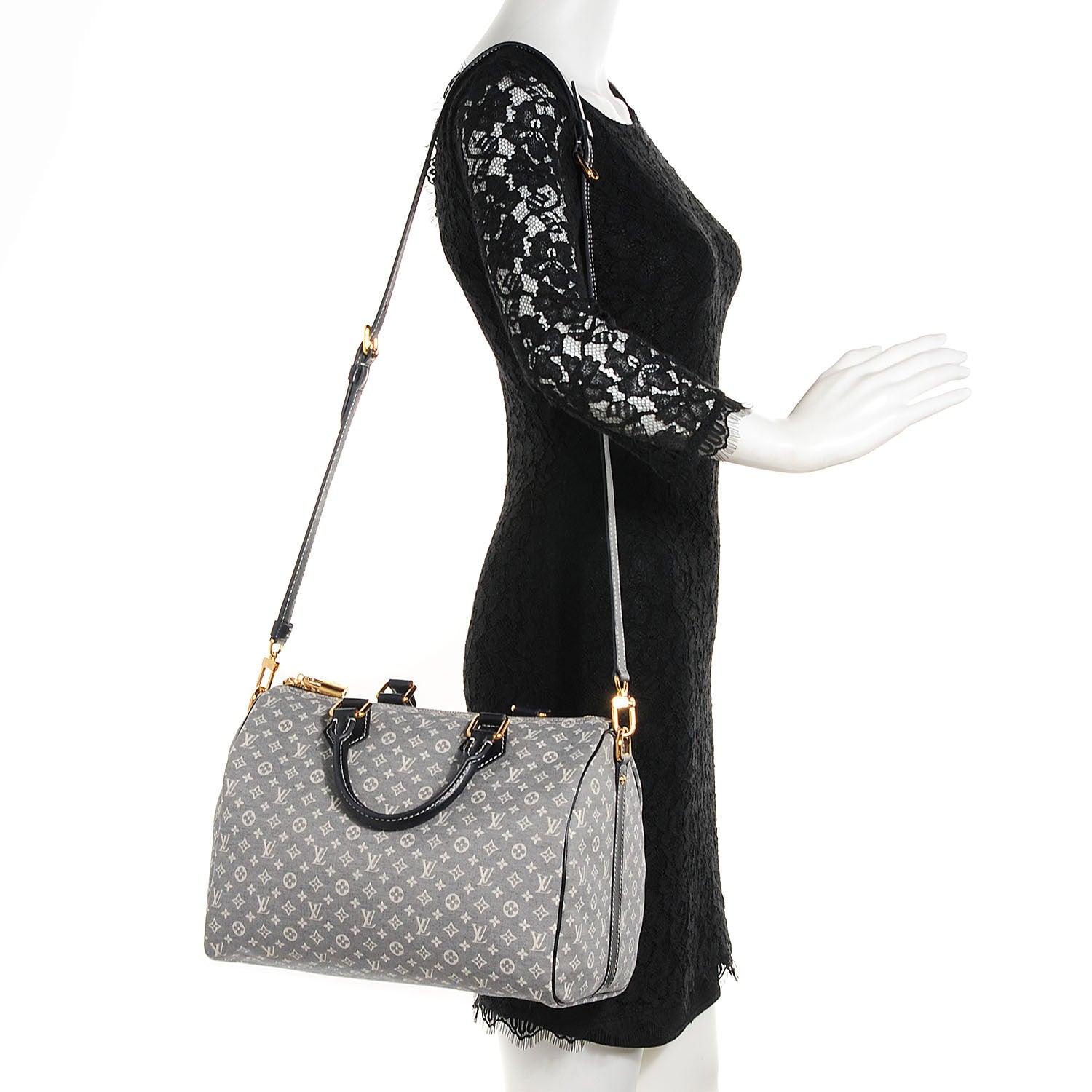 Louis Vuitton Monogram Idylle Speedy Bandouliere 30 Encre 2 of 8