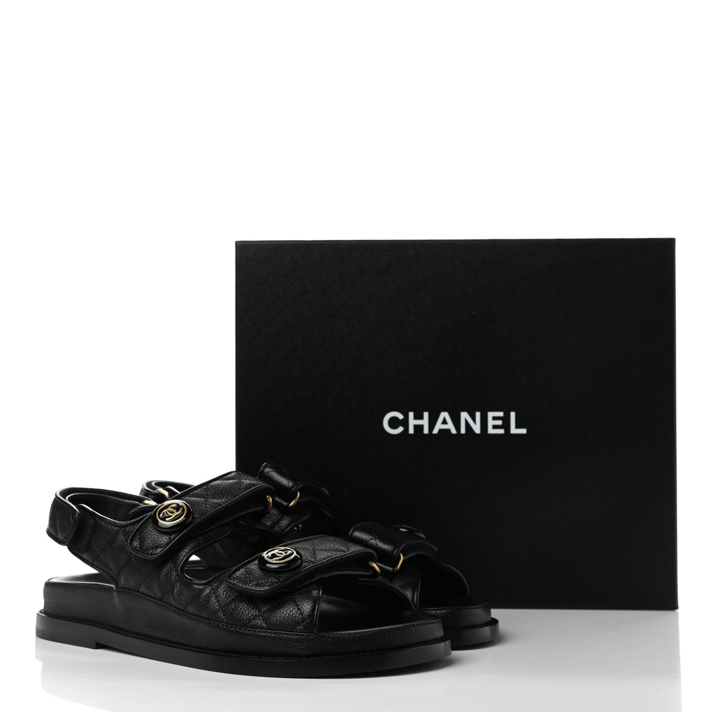 Velcro Dad Sandals 38 Black