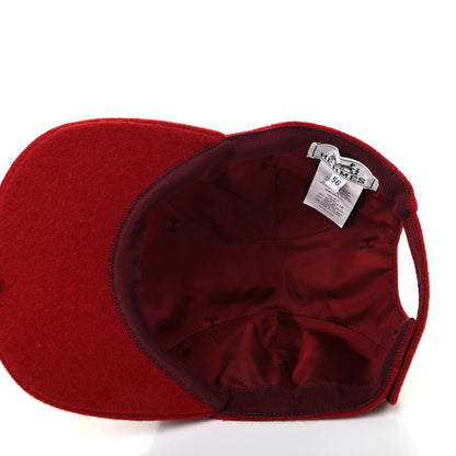 Hermes Wool Davis Varsity Cap 56 Rouge 4 of 6