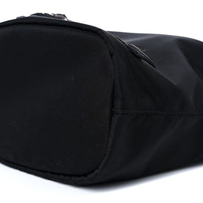 Prada Saffiano Tessuto Nylon Vela Lettering Bucket Wristlet Black 8 of 8