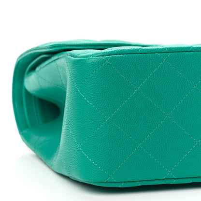 Chanel Caviar Quilted Jumbo Double Flap Turquoise 9 of 11