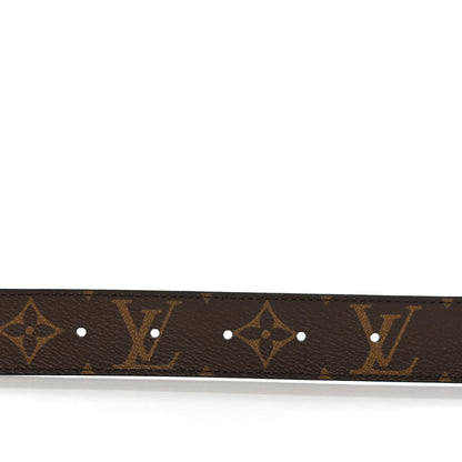 Louis Vuitton Calfskin Monogram 30mm LV Initiales Reversible Belt 95 38 Black 3 of 6
