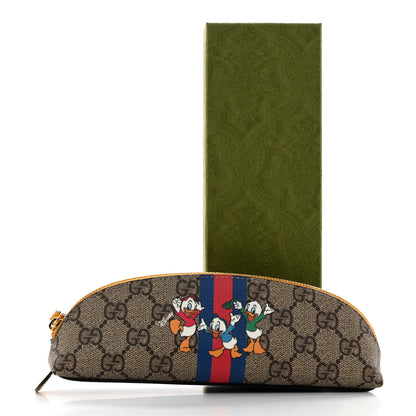 Gucci X DISNEY GG Supreme Monogram Web Daisy Donald Duck Pencil Case Blue 8 of 8