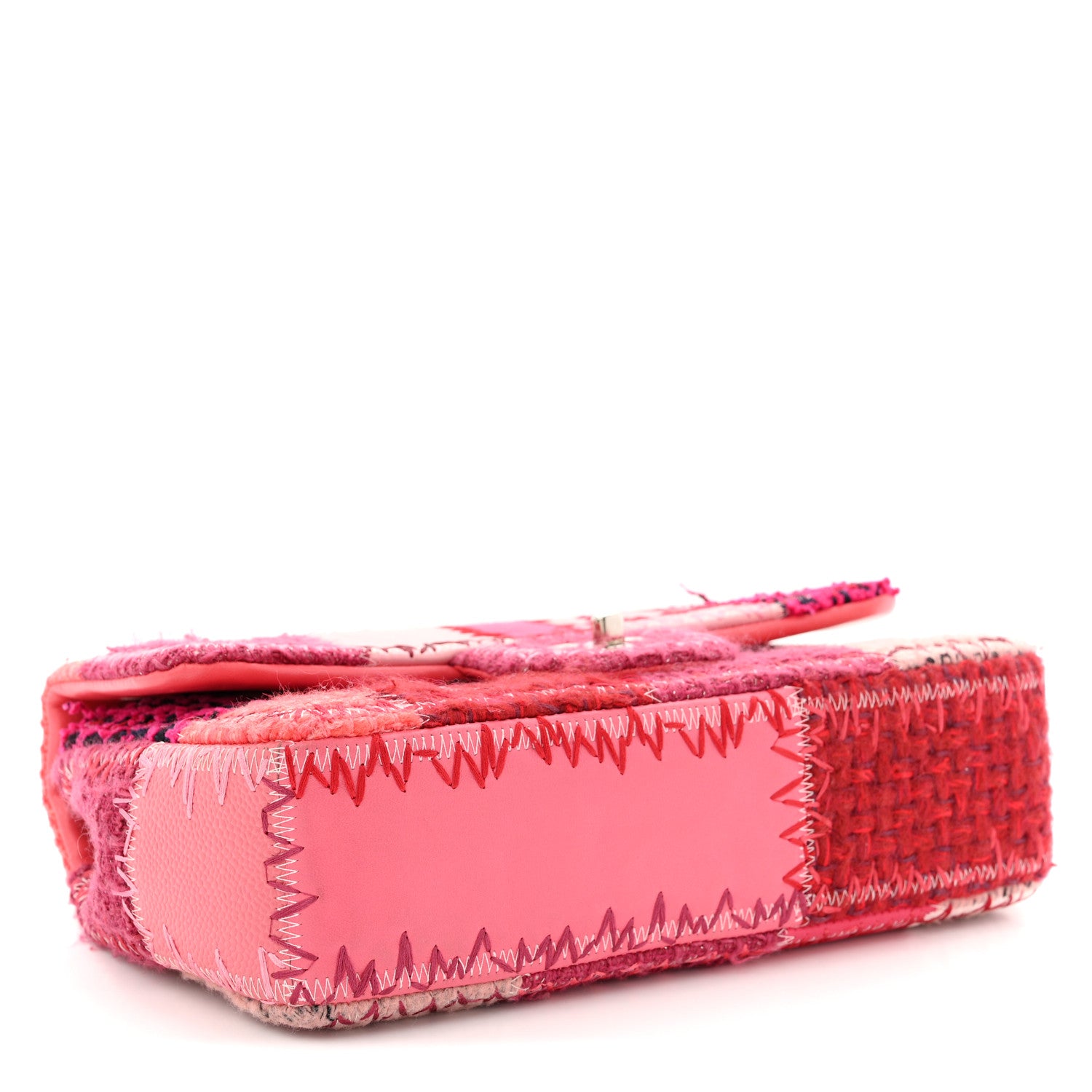 Chanel Tweed Patchwork Medium Single Flap Pink 4 of 11