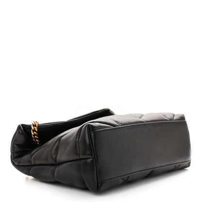 Saint Laurent Lambskin Quilted Toy Loulou Puffer Monogram Chain Satchel Black 4 of 10