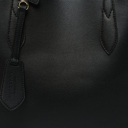 Burberry Grainy Calfskin Haymarket Check Small Reversible Tote Black 13 of 16