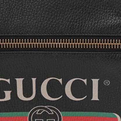 Gucci Grained Calfskin Logo Messenger Bag Black 12 of 12