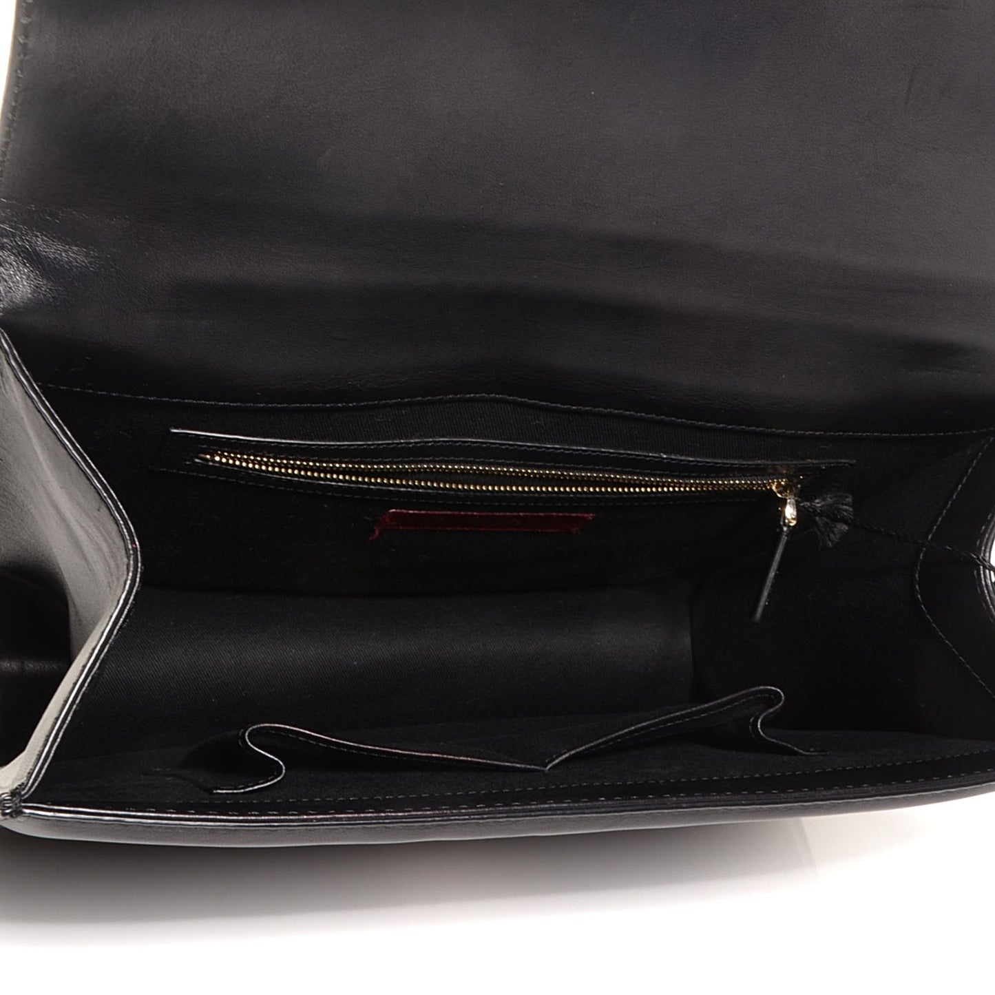 Vitello Large Glam Lock Rockstud Flap Black