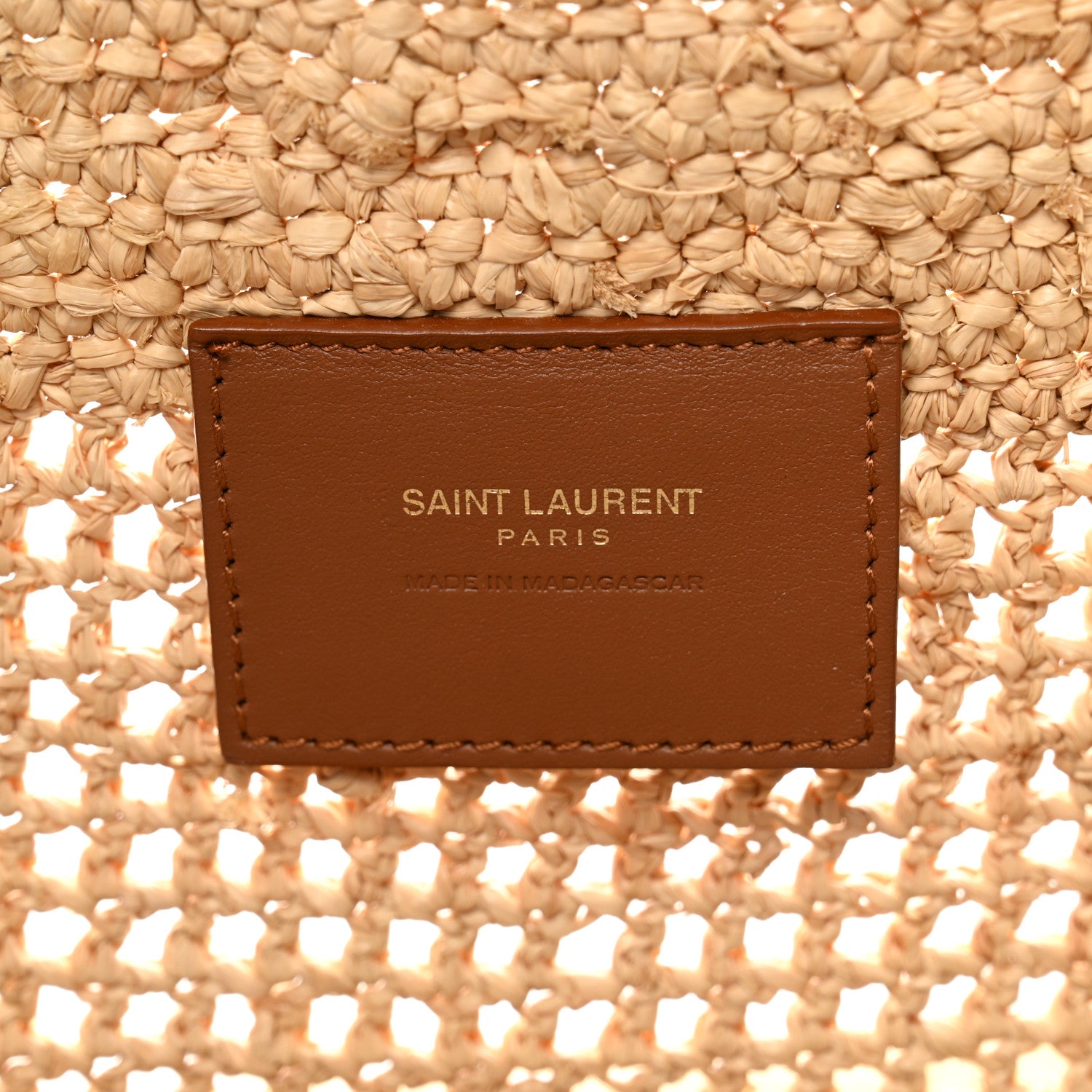 Saint Laurent Raffia Icare Shopping Tote Natural 7 of 12