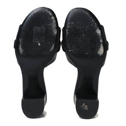 Hermes Calfskin Gigi 50 Sandals 36.5 Black 6 of 10