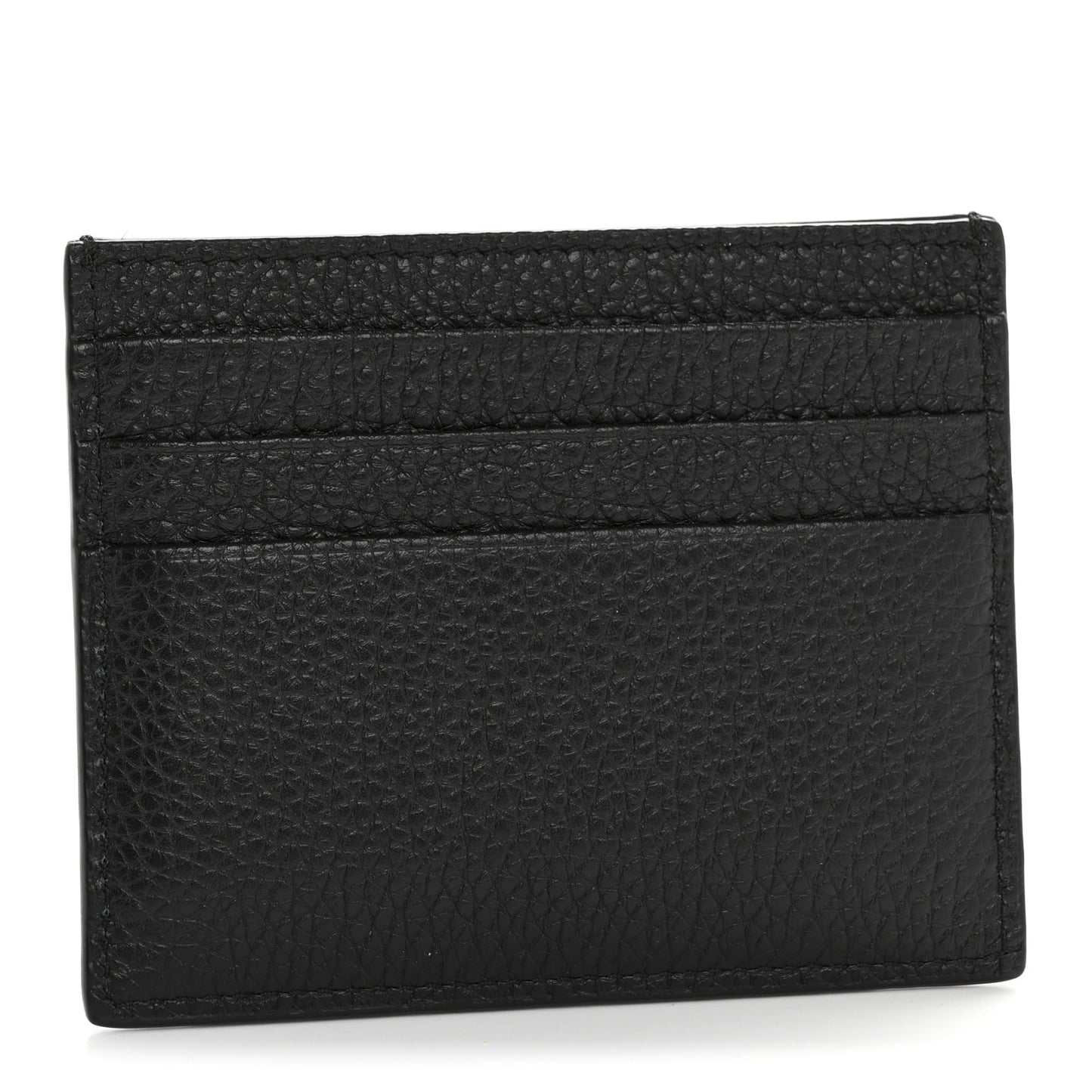 Vitello Daino Triangle Card Holder Black