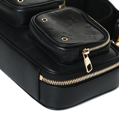 Louis Vuitton Calfskin Monogram Embossed Utility Crossbody Black 12 of 12